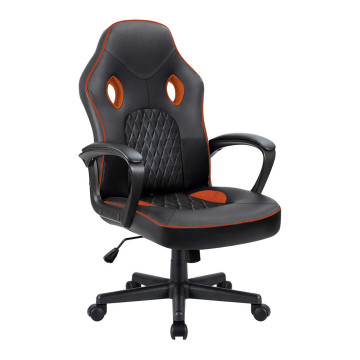 Új Gamer basic szék, steppelt háttámla, narancs szegély