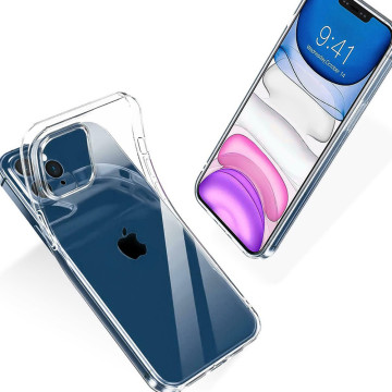 Átlátszó szilikon védőtok iPhone 12 Pro készülékhez