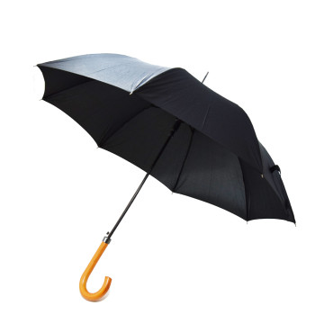 Elegáns esernyő / félautomata, ívelt fa nyéllel