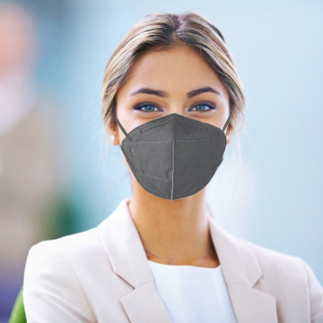 Szürke KN95 légzésvédő arcmaszk / szájmaszk (FFP2) - 1 darab