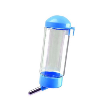 Kisállat itató 80ml / ketrecre szerelhető, fémcsőrös, golyós – kék (BPS-1258)