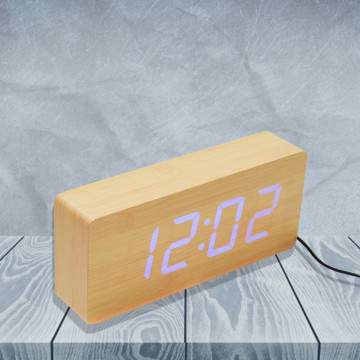 Fahatású digitális ébresztőóra – hőmérséklet kijelzővel / kék LED fénnyel