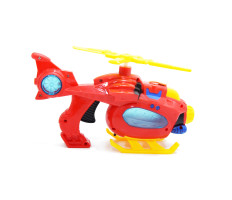 Buborékfújó helikopter – zenél és világít, piros színben / 3+ 