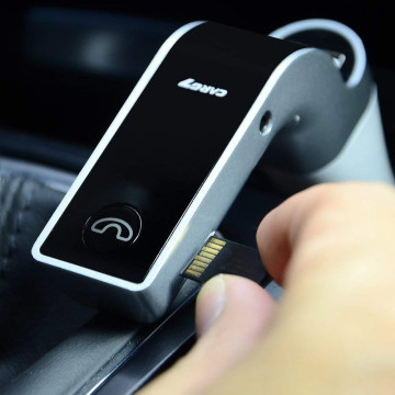 Autós Bluetooth transzmitter szivargyújtóba – USB bemenettel töltéshez, hívás kihangosító (G7)