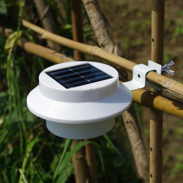 Napelemes kültéri LED lámpa, felrögzíthető – 2 db / kerítésre, korlátra - fehér