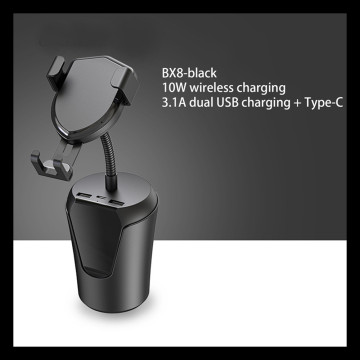 BX8 vezeték nélküli telefontöltő autóba / fekete