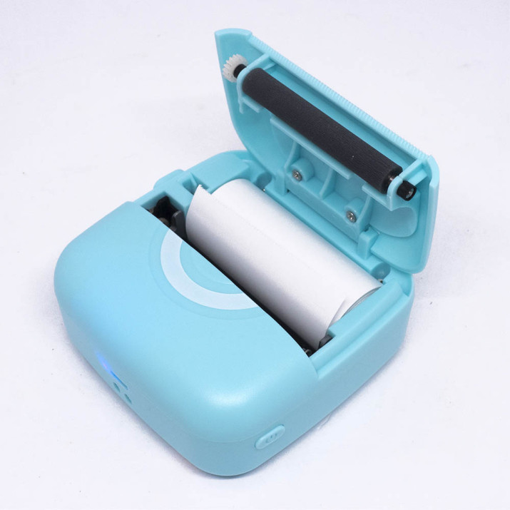 Vezeték nélküli mini nyomtató / Bluetooth hőnyomtató - mobilról is használható, kék