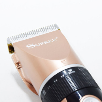 Surker professzionális vezeték nélküli hajnyíró gép - ajándék fésűvel / fekete-rózsaszín (SK-826)