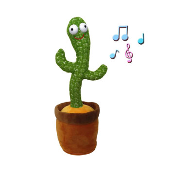 Éneklő és táncoló kaktusz - elismétli amit mondasz neki / plüss anyagból