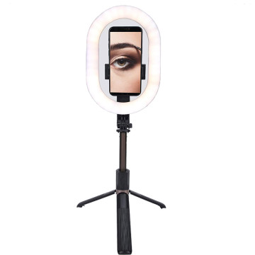 Selfie bot LED-gyűrűs állvánnyal / ovális körfény (A8)