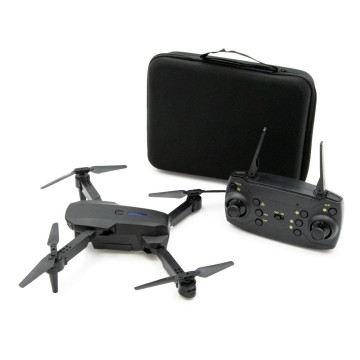Kamerás mini drón WiFi-vel, hordozható tárolóval, fekete