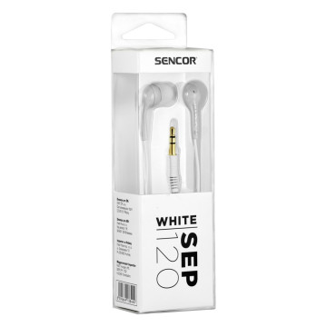 Sencor SEP 120 WHITE fülhallgató, fehér színben
