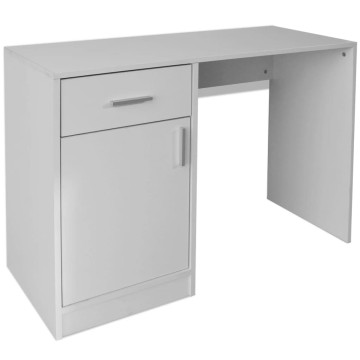 100x40x73 cm Fehér íróasztal fiókkal és szekrénnyel - utánvéttel vagy ingyenes szállítással