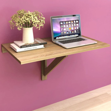Tölgyszínű fali lehajtható asztal 100 x 60 cm - utánvéttel vagy ingyenes szállítással