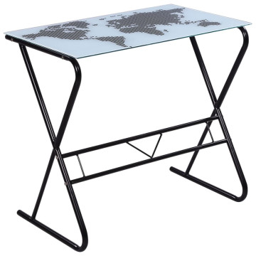 Üvegasztal / íróasztal világtérkép nyomtatású asztallappal - utánvéttel vagy ingyenes szállítással