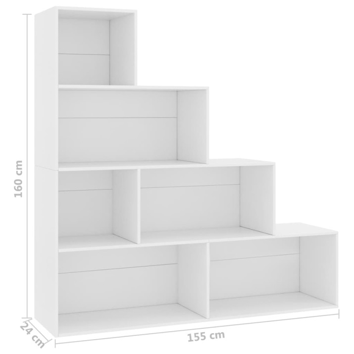 Fehér forgácslap könyvszekrény/térelválasztó 155 x 24 x 160 cm - utánvéttel vagy ingyenes szállítással