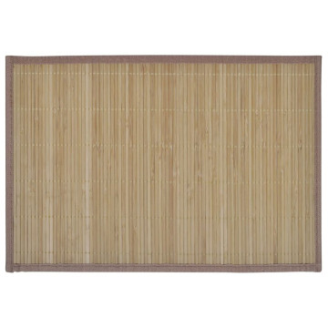 6 db bambusz alátét 30 x 45 cm barna - utánvéttel vagy ingyenes szállítással
