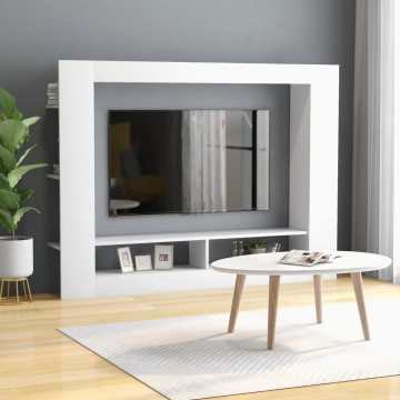 Fehér forgácslap TV-szekrény 152 x 22 x 113 cm - u...