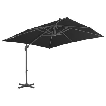 Fekete konzolos napernyő alumíniumrúddal 3 x 3 m - utánvéttel vagy ingyenes szállítással