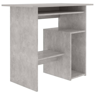 Betonszürke forgácslap íróasztal 80 x 45 x 74 cm - utánvéttel vagy ingyenes szállítással