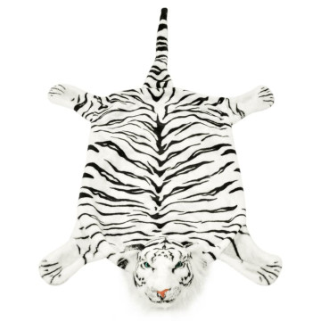 Fehér plüss tigris szőnyeg 144 cm - utánvéttel vagy ingyenes szállítással