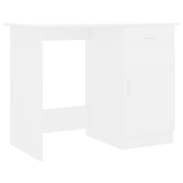 Fehér forgácslap íróasztal 100 x 50 x 76 cm - utánvéttel vagy ingyenes szállítással