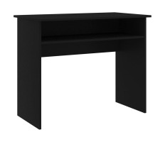 Fekete forgácslap íróasztal 90 x 50 x 74 cm - utánvéttel vagy ingyenes szállítással