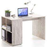 FMD homoktölgy színű íróasztal oldalpolcokkal 117 x 73 x 75 cm - utánvéttel vagy ingyenes szállítással