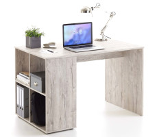 FMD homoktölgy színű íróasztal oldalpolcokkal 117 x 73 x 75 cm - utánvéttel vagy ingyenes szállítással