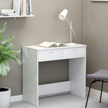 Fehér forgácslap íróasztal 80 x 40 x 75 cm - utánvéttel vagy ingyenes szállítással