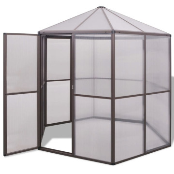 Alumínium üvegház 240 x 211 x 232 cm - utánvéttel vagy ingyenes szállítással