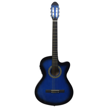 6 húros kék cutaway western akusztikus gitár equalizerrel - utánvéttel vagy ingyenes szállítással
