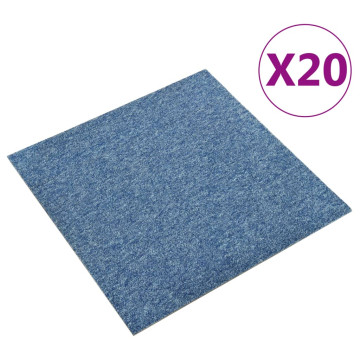 20 db kék szőnyegpadlólap 5 m² 50 x 50 cm - utánvéttel vagy ingyenes szállítással