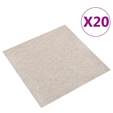 20 db világos bézsszínű szőnyegpadlólap 5 m² 50 x 50 cm - utánvéttel vagy ingyenes szállítással