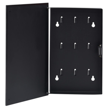 Fekete kulcsszekrény mágneses lappal 30 x 20 x 5,5 cm - utánvéttel vagy ingyenes szállítással