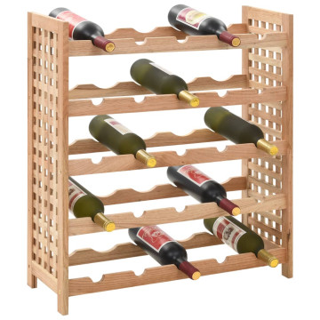 Tömör diófa bortartó állvány 25 palackhoz 63 x 25 x 73 cm - utánvéttel vagy ingyenes szállítással