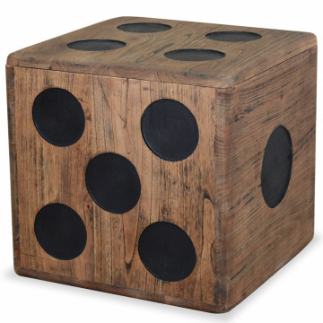 Cédrusfa tárolódoboz dobókocka dizájnnal 40 x 40 x 40 cm - utánvéttel vagy ingyenes szállítással