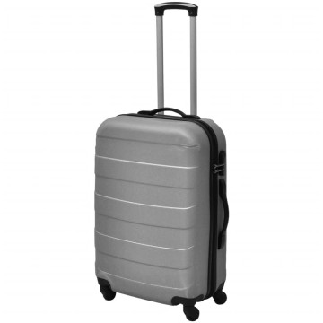 3 darabos kemény borítású utazó táska szett ezüst - utánvéttel vagy ingyenes szállítással