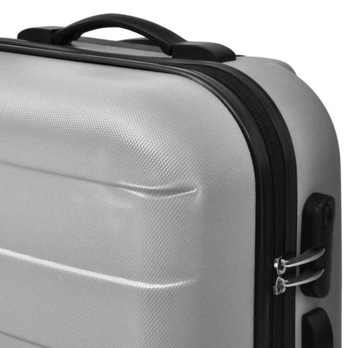 3 darabos kemény borítású utazó táska szett ezüst - utánvéttel vagy ingyenes szállítással