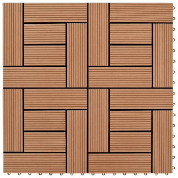 Barna színű 11 db 30 x 30 cm-es padló csempe WPC 1 m² - utánvéttel vagy ingyenes szállítással