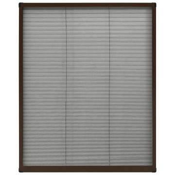 Barna alumínium pliszé ablakszúnyogháló 60 x 80 cm - utánvéttel vagy ingyenes szállítással