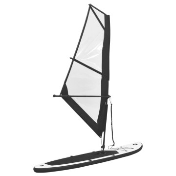 Fekete és fehér felfújható állószörf vitorlaszettel - utánvéttel vagy ingyenes szállítással