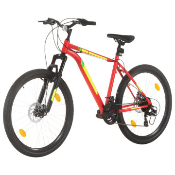 21 sebességes piros mountain bike 27,5 hüvelykes kerékkel 50 cm - utánvéttel vagy ingyenes szállítással