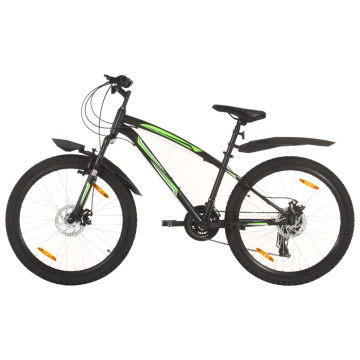 21 sebességes fekete mountain bike 26 hüvelykes kerékkel 36 cm - utánvéttel vagy ingyenes szállítással