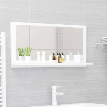 Fehér forgácslap fürdőszobai tükör 80 x 10,5 x 37 cm - utánvéttel vagy ingyenes szállítással