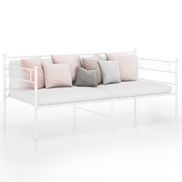 Fehér fém kanapéágykeret 90 x 200 cm - utánvéttel vagy ingyenes szállítással