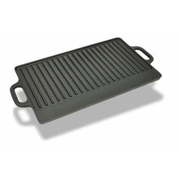 Megfordítható öntöttvas grilltálca 38 x 23 cm - utánvéttel vagy ingyenes szállítással