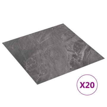 20 db fekete mintás öntapadó PVC padlólap 1,86 m² - utánvéttel vagy ingyenes szállítással