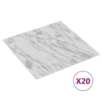 20 db fehér márvány mintás öntapadó PVC padlólap 1,86 m² - utánvéttel vagy ingyenes szállítással
