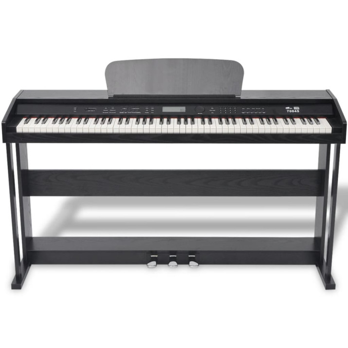 88 billentyűs digitális zongora pedálokkal fekete melamin lap - utánvéttel vagy ingyenes szállítással